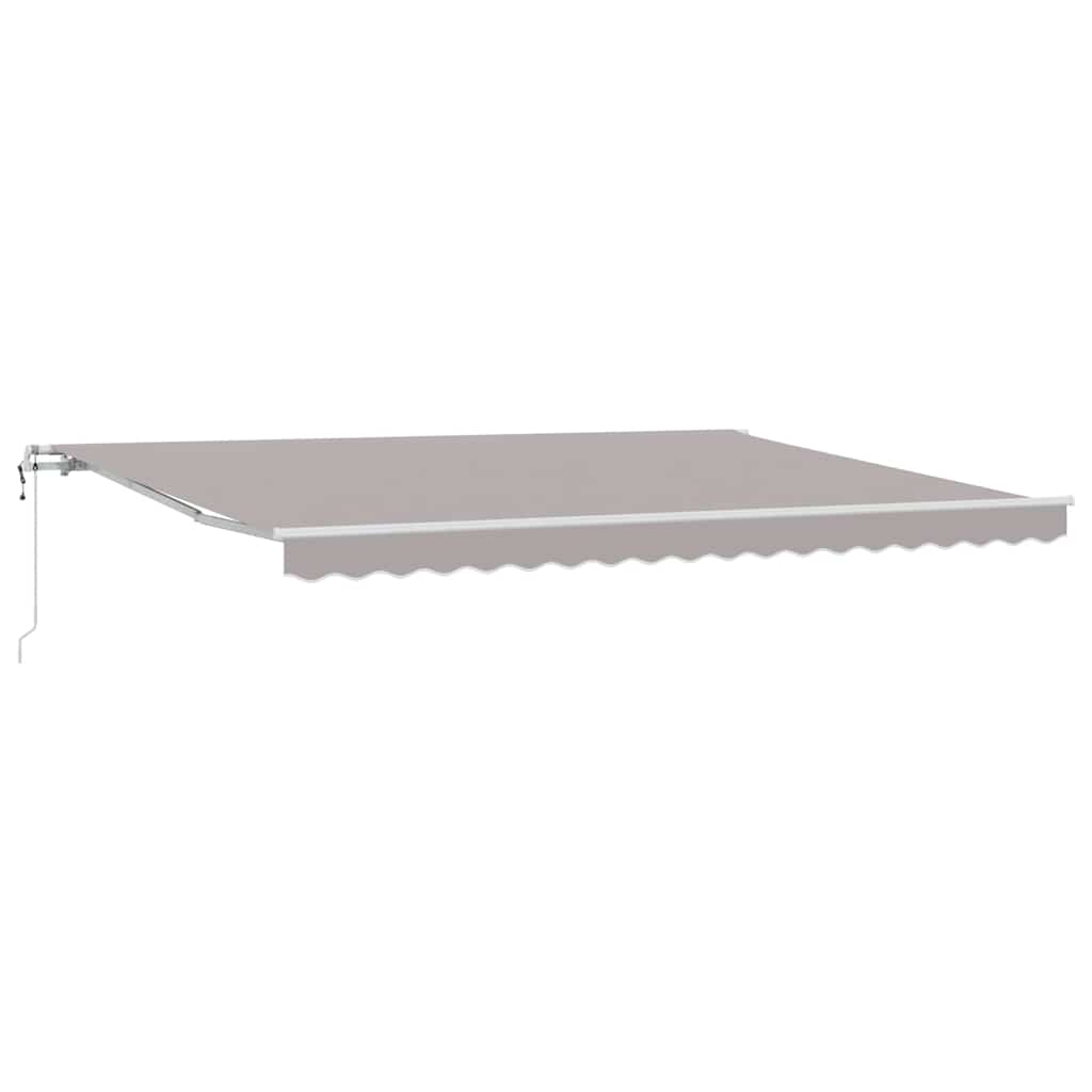 Uitschuifbare Luifel Lichtgrijs 450 × 350 Cm Stof En Aluminium Lichtgrijs