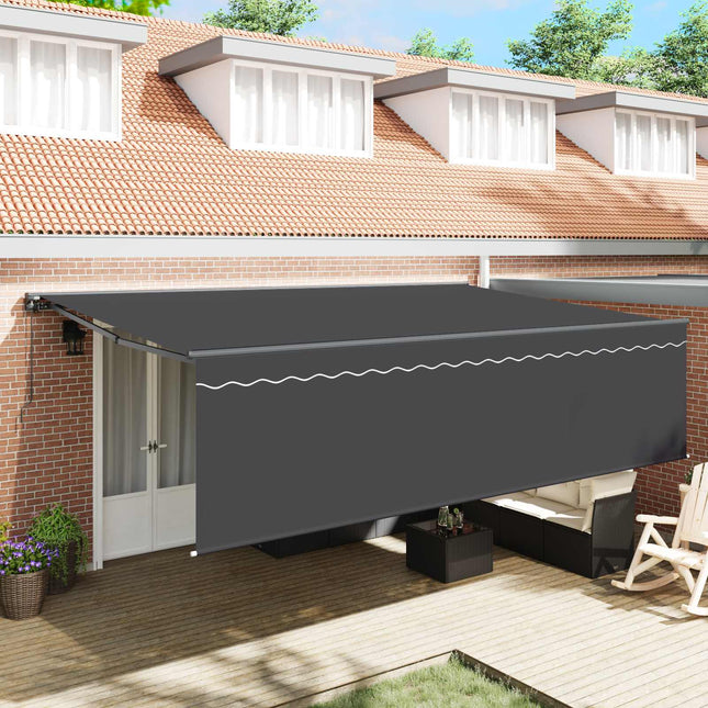 Inklapbaar Zonnescherm Antraciet 500 × 300 Cm Anthraciet (Anthraciet Frame)