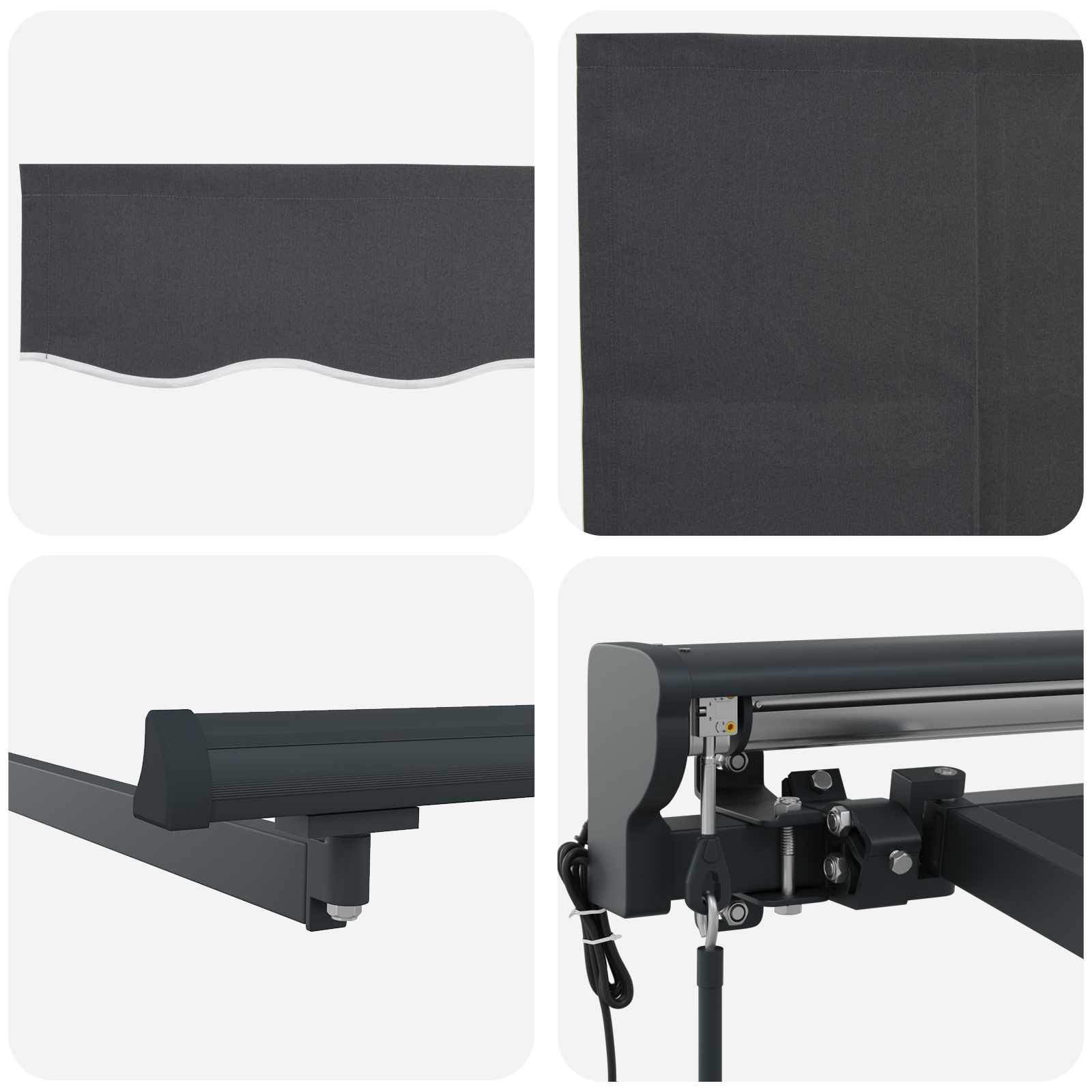 Inklapbaar Zonnescherm Antraciet 500 × 300 Cm Anthraciet (Anthraciet Frame)