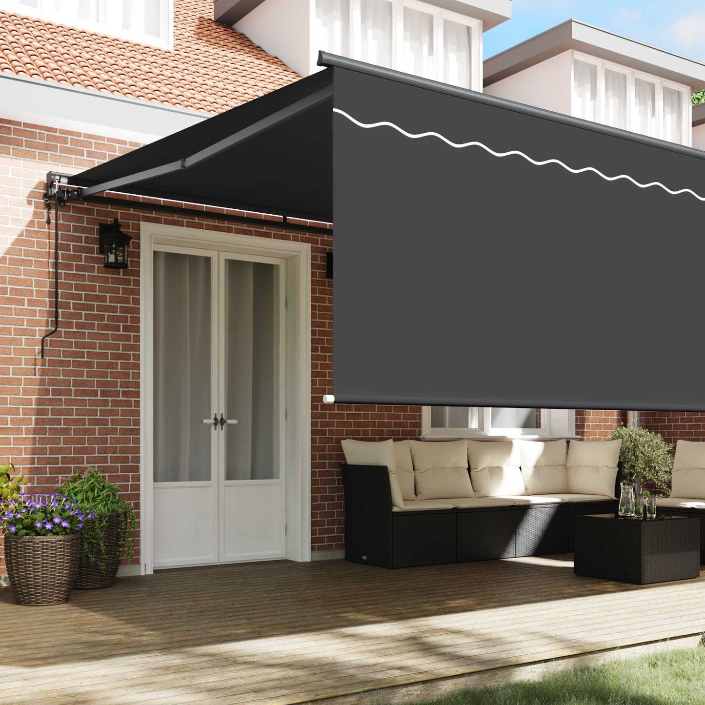 Inklapbaar Zonnescherm Antraciet 500 × 300 Cm Anthraciet (Anthraciet Frame)