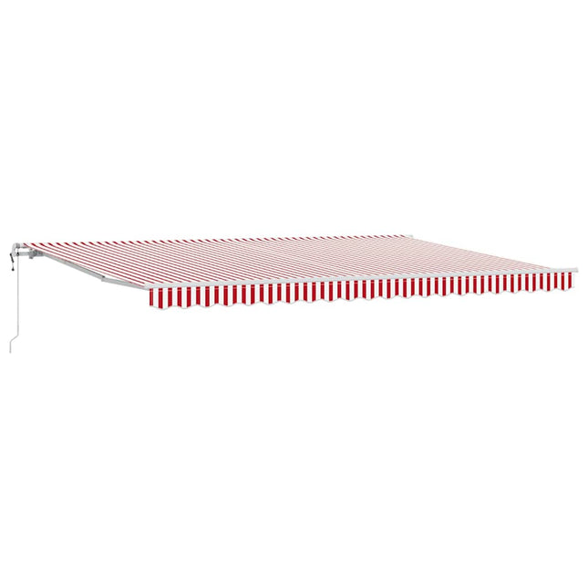 Uitschuifbare Luifel Stof En Aluminium Rood En Wit