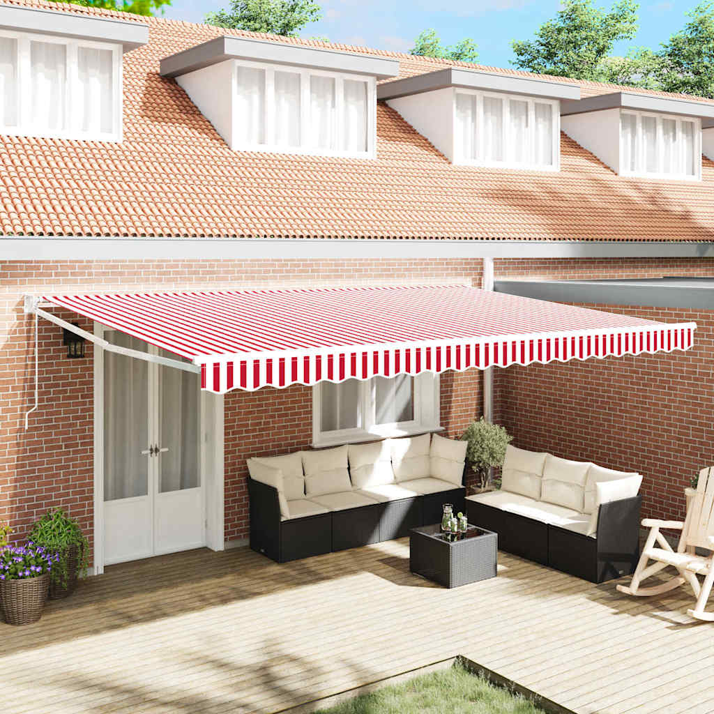 Markies Rood En Wit 500 X 300 X 165 Cm Polyester En Metaal Rood En Wit