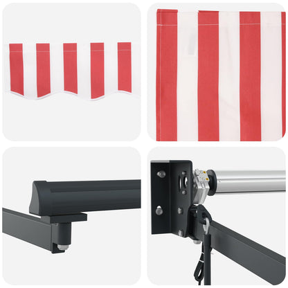 Markies Rood En Wit 500 X 300 X 165 Cm Polyester En Metaal Rood En Wit