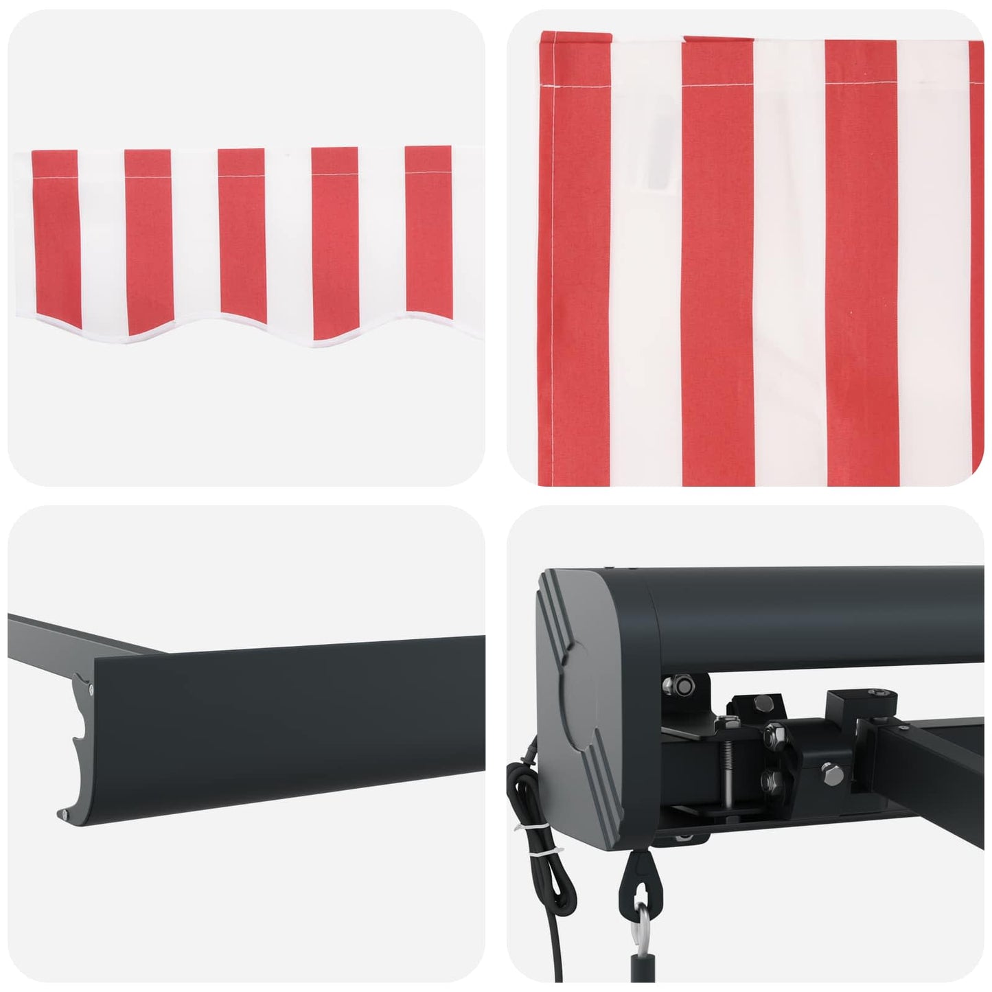 Markies 500 X 300 X 165 Cm Polyester En Aluminium Rood En Wit