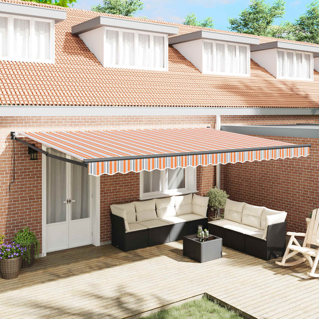 Markies Multikleur 500 × 300 Cm Polyester En Metaal Geel En Oranje (Anthraciet Frame)