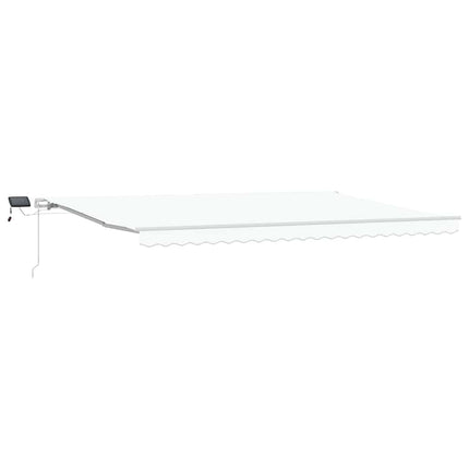 Uitschuifbare Luifel Stof En Aluminium Wit