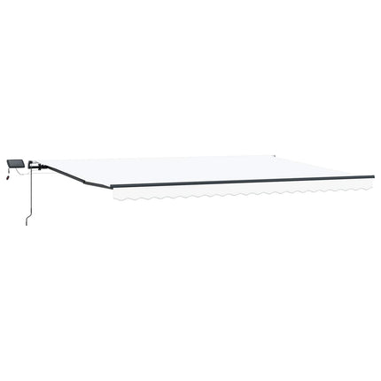 Uitschuifbare Luifel Stof En Aluminium Wit