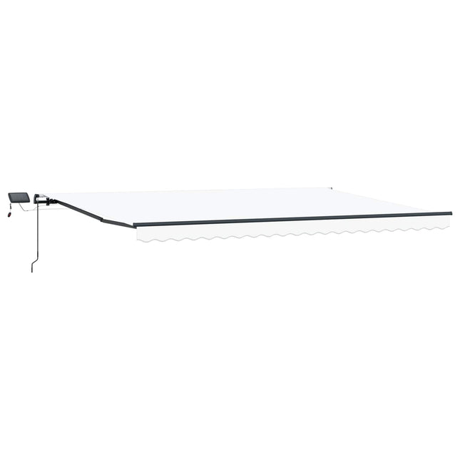Uitschuifbare Luifel Stof En Aluminium Wit
