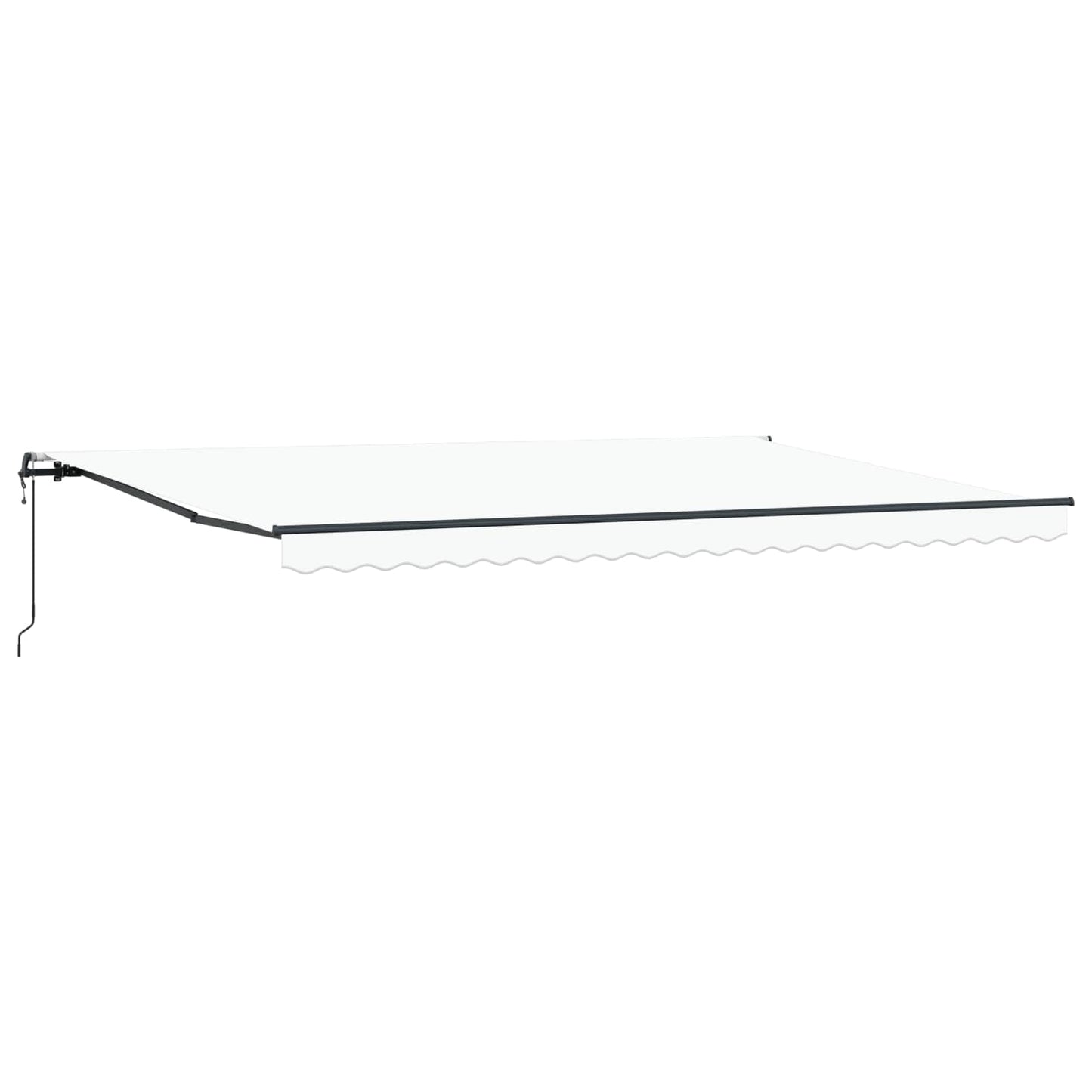 Inklapbaar Zonnescherm Stof En Aluminium Wit