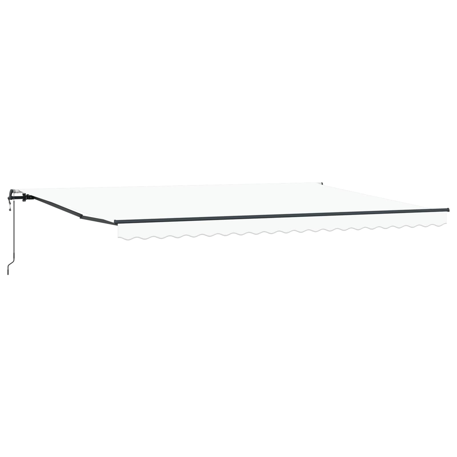Inklapbaar Zonnescherm Stof En Aluminium Wit