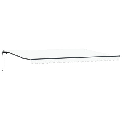 Inklapbaar Zonnescherm Stof En Aluminium Wit