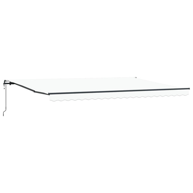 Inklapbaar Zonnescherm Stof En Aluminium Wit