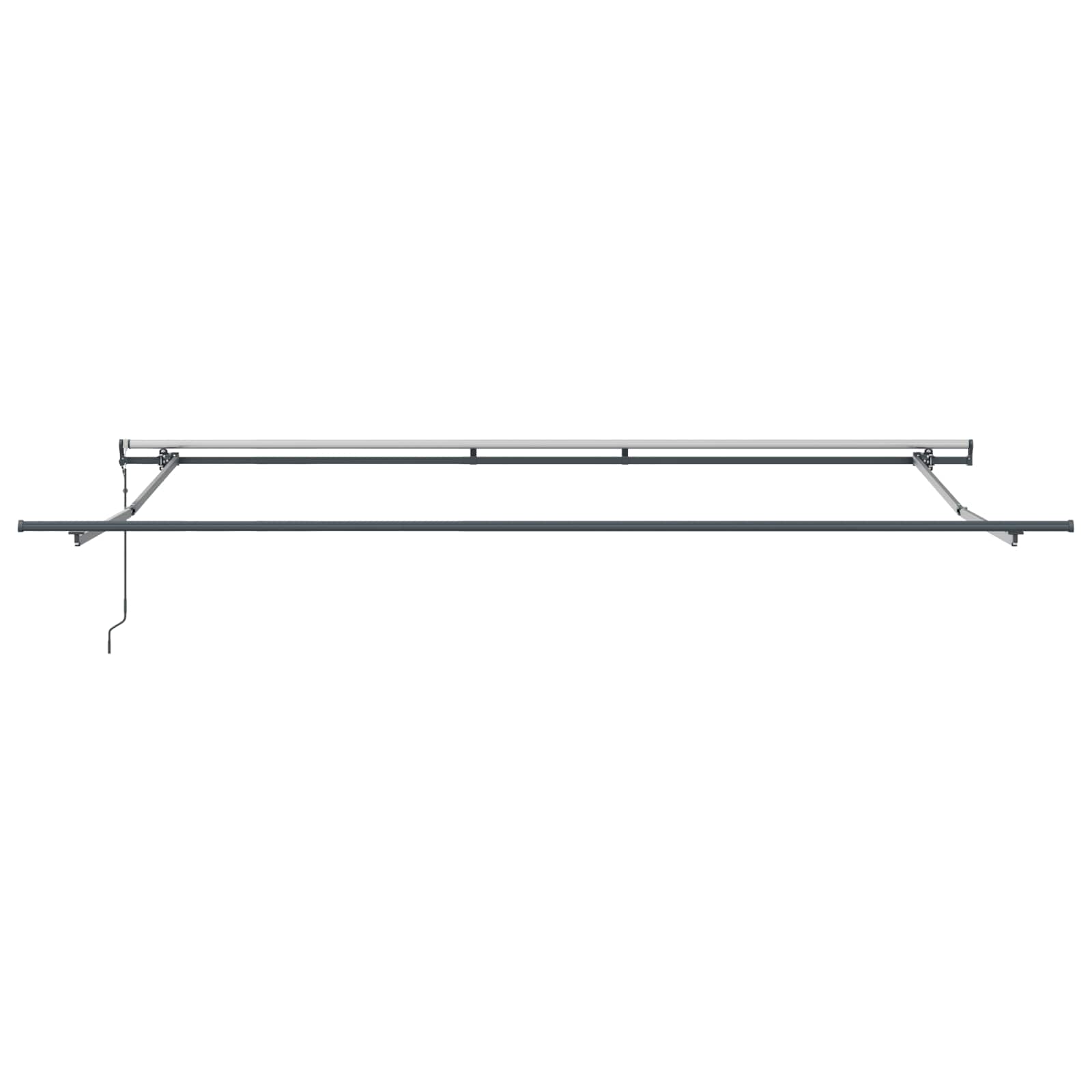 Inklapbaar Zonnescherm Stof En Aluminium Wit