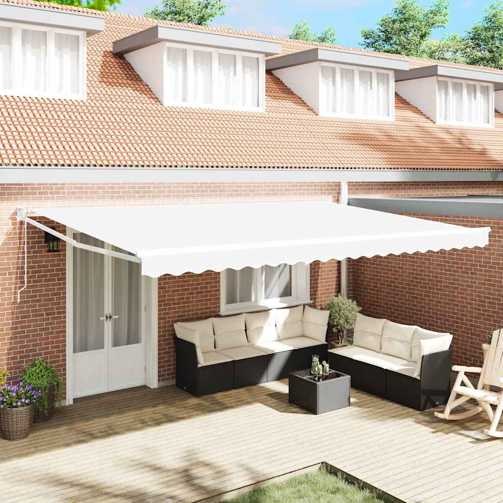 Markies Wit 500 × 300 Cm Polyester En Metaal Wit