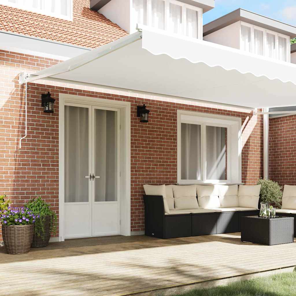 Markies Wit 500 × 300 Cm Polyester En Metaal Wit