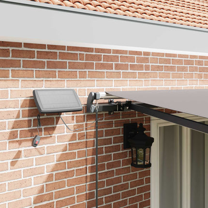 Uitschuifbare Luifel Stof En Aluminium Lichtgrijs