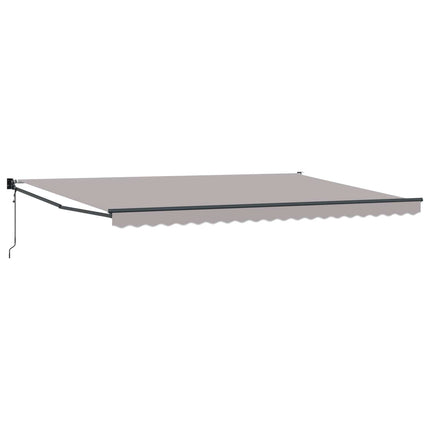 Uitschuifbare Luifel Lichtgrijs 500 X 300 X 165 Cm Lichtgrijs (Anthraciet Frame)