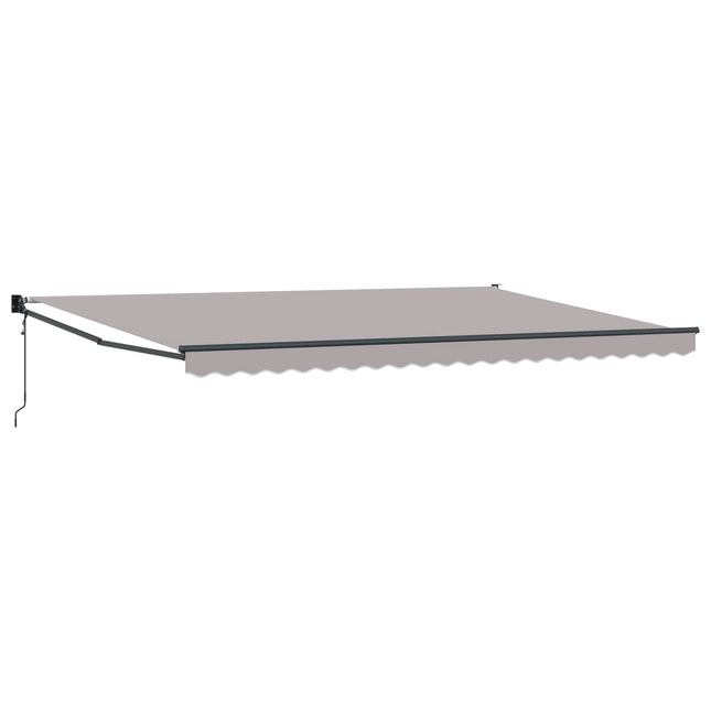 Uitschuifbare Luifel Lichtgrijs 500 X 300 X 165 Cm Lichtgrijs (Anthraciet Frame)