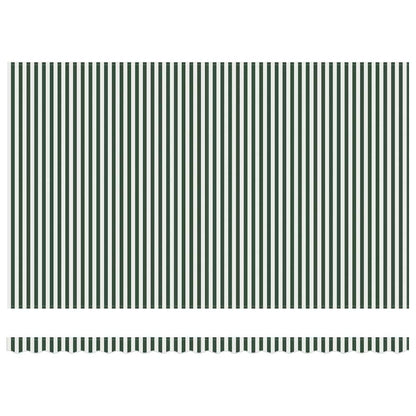 Inklapbaar Zonnescherm Groen En Wit 500 × 300 Cm Groen En Geel (Anthraciet Frame)