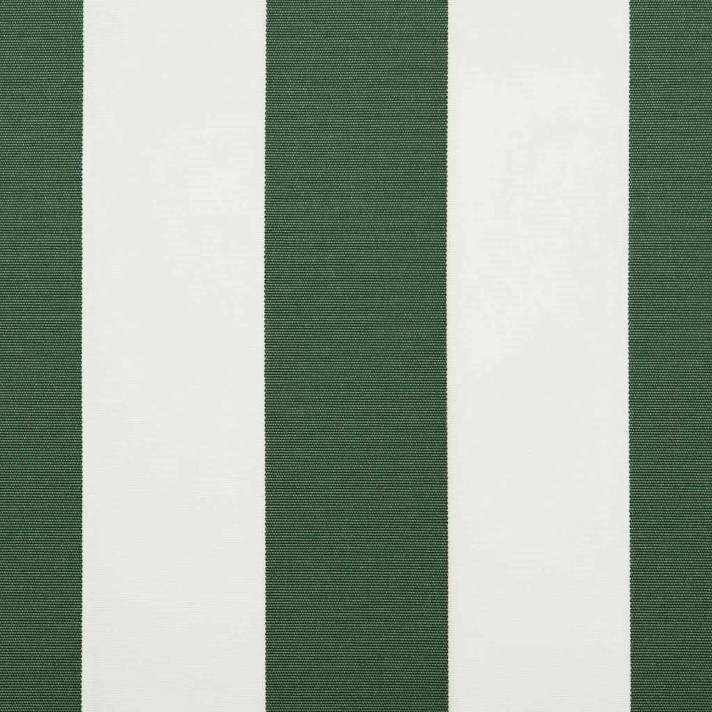 Inklapbaar Zonnescherm Groen En Wit 500 × 300 Cm Groen En Geel (Anthraciet Frame)