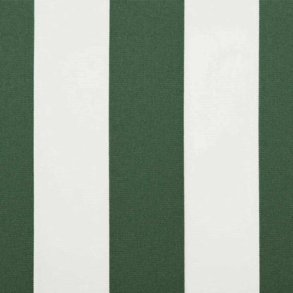 Inklapbaar Zonnescherm Groen En Wit 500 × 300 Cm Groen En Geel (Anthraciet Frame)