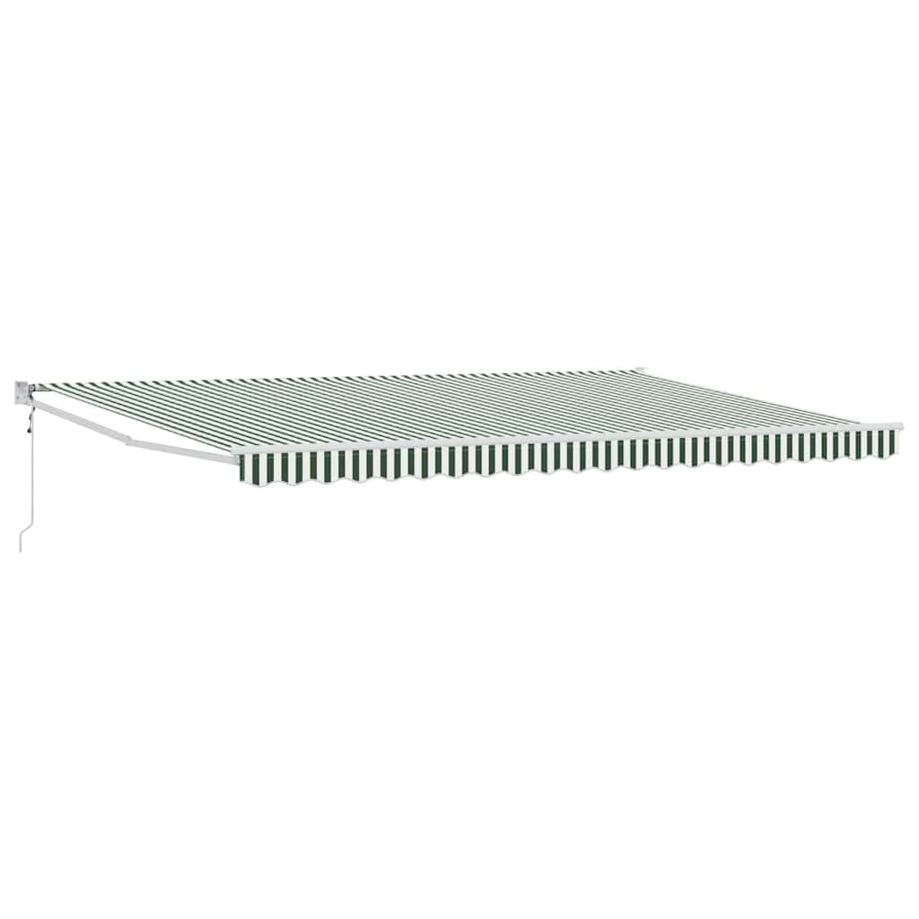 Inklapbaar Zonnescherm Groen En Wit 500 × 300 Cm Groen En Wit
