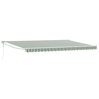 Inklapbaar Zonnescherm Groen En Wit 500 × 300 Cm Groen En Wit