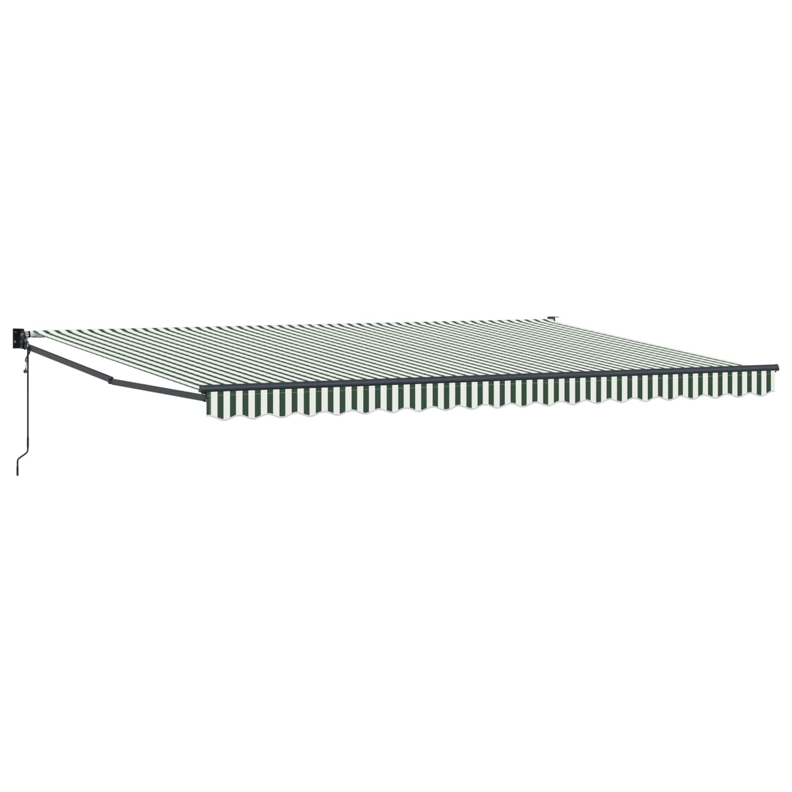 Inklapbaar Zonnescherm Groen En Wit 500 × 300 Cm