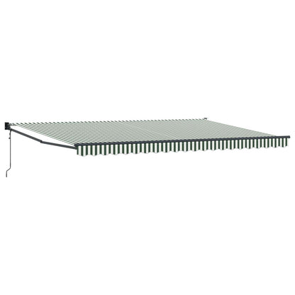 Inklapbaar Zonnescherm Groen En Wit 500 × 300 Cm