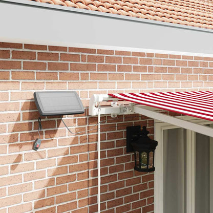 Inklapbaar Zonnescherm Stof En Staal Rood En Wit