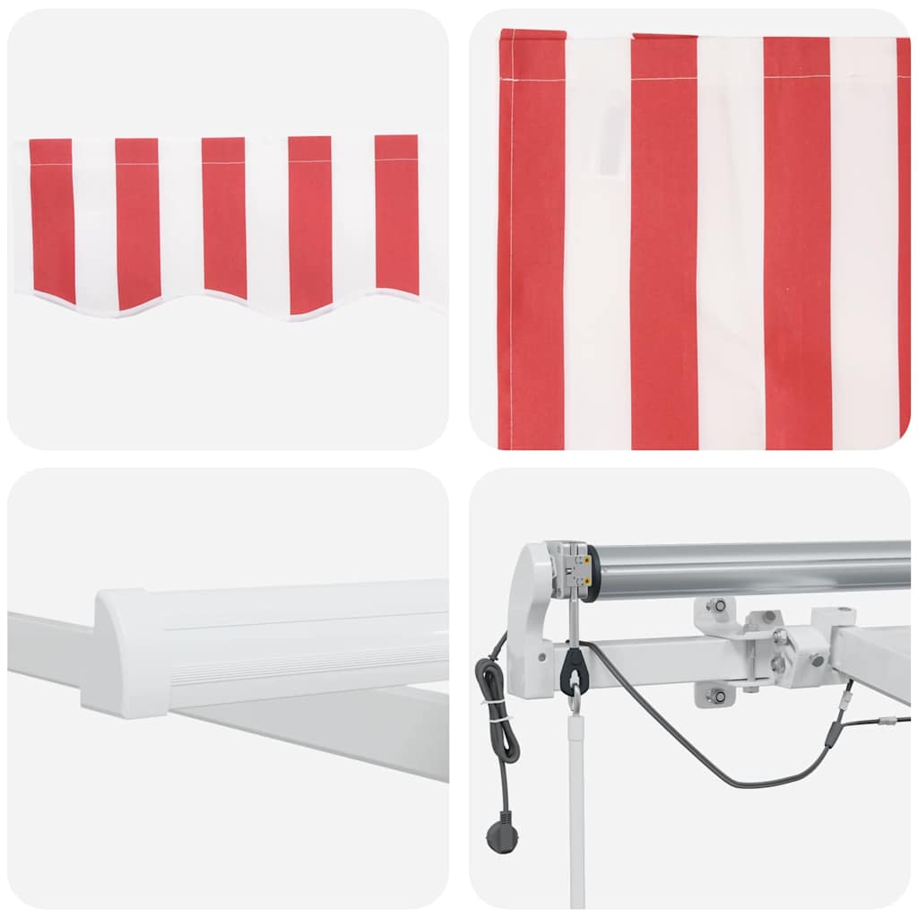 Inklapbaar Zonnescherm Rood En Wit