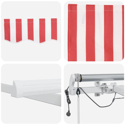 Inklapbaar Zonnescherm Rood En Wit