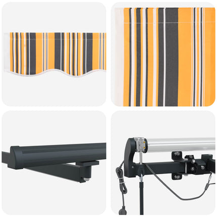 Luifeldoek Meerkleurig Polyester Geel/Grijs/Wit