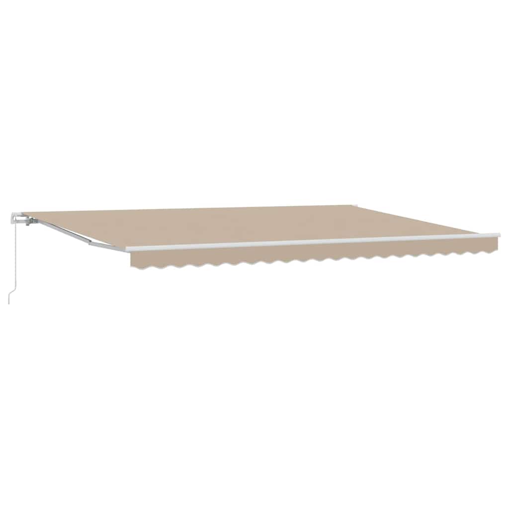 Inklapbaar Zonnescherm Beige 500 × 350 Cm