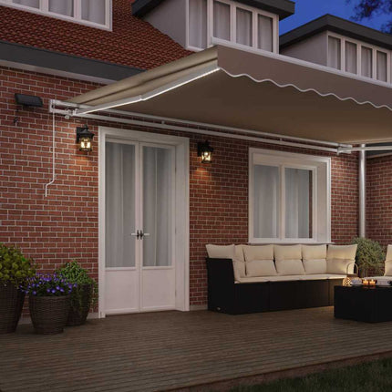 Uitschuifbare Luifel Stof En Aluminium Beige