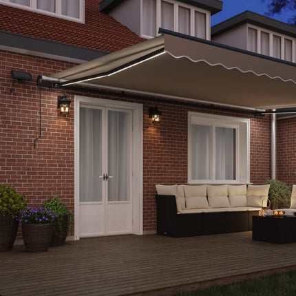 Uitschuifbare Luifel Stof En Aluminium Beige
