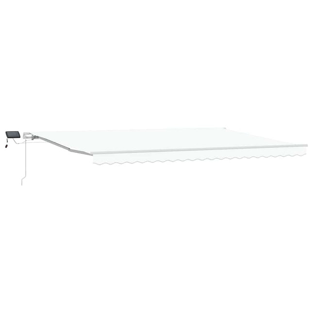 Uitschuifbare Luifel Stof En Aluminium Wit