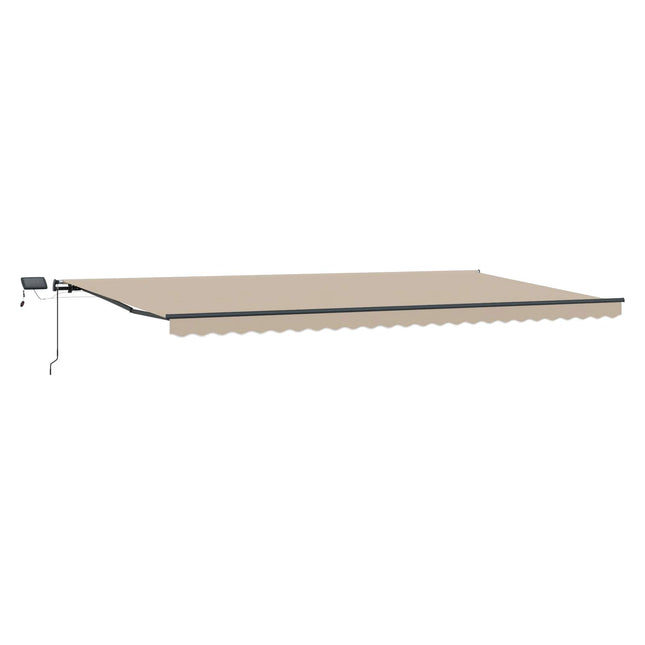 Uitschuifbare Luifel Stof En Aluminium Beige