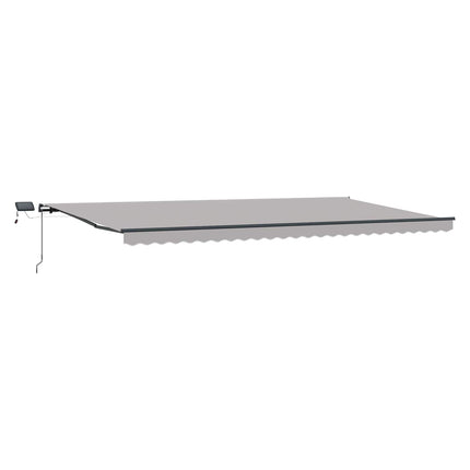 Uitschuifbare Luifel Stof En Aluminium Lichtgrijs