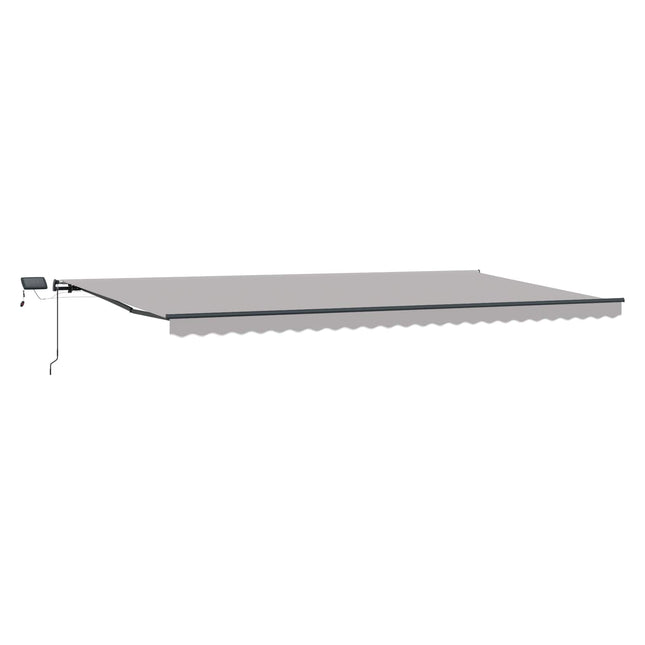 Uitschuifbare Luifel Stof En Aluminium Lichtgrijs