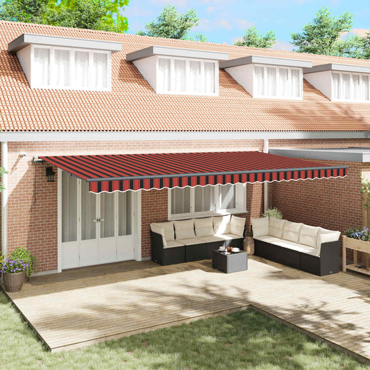 Luifeldoek met Oranje en bruin 600 × 350 cm Polyester