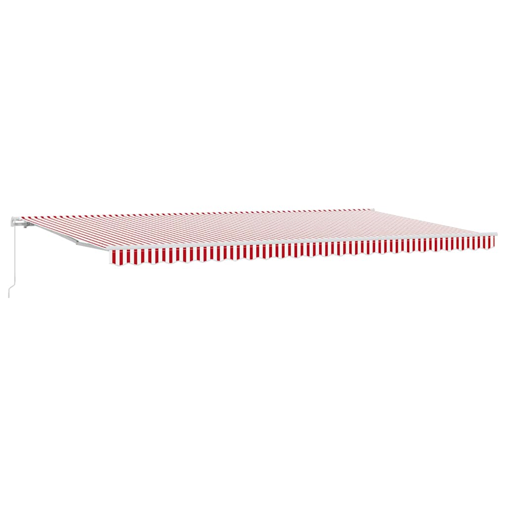 Inklapbaar Zonnescherm Rood En Wit 600 × 350 Cm