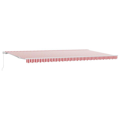 Inklapbaar Zonnescherm Rood En Wit 600 × 350 Cm