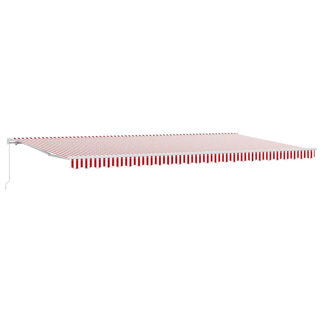 Inklapbaar Zonnescherm Rood En Wit 600 × 350 Cm