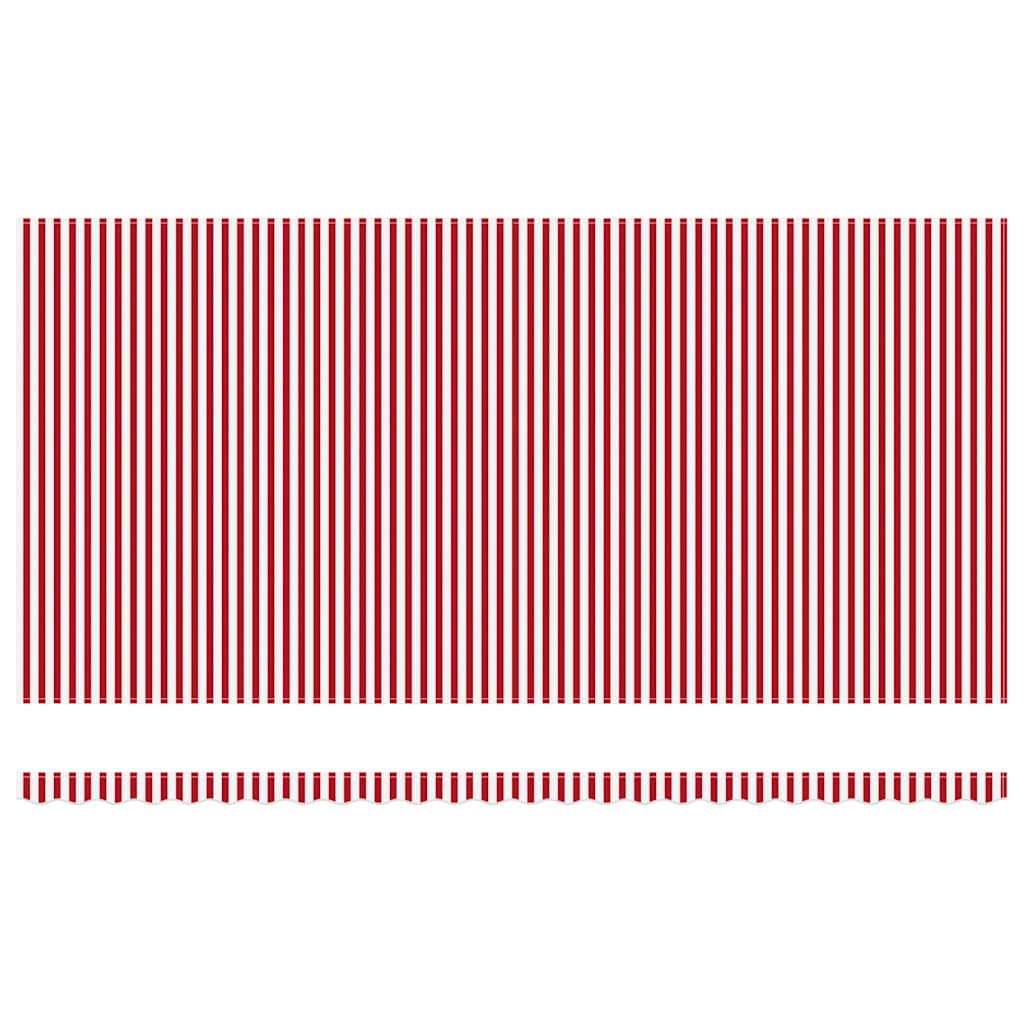Inklapbaar Zonnescherm Rood En Wit 600 × 350 Cm