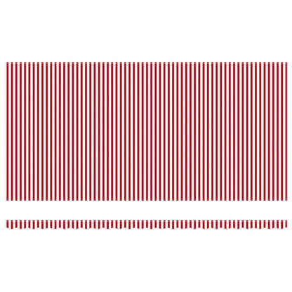 Inklapbaar Zonnescherm Rood En Wit 600 × 350 Cm