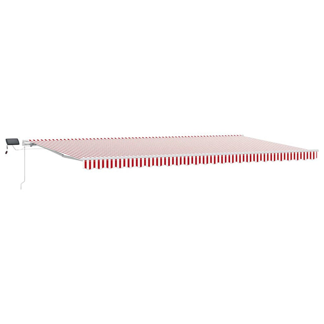 Uitschuifbare Luifel Stof En Aluminium Rood En Wit