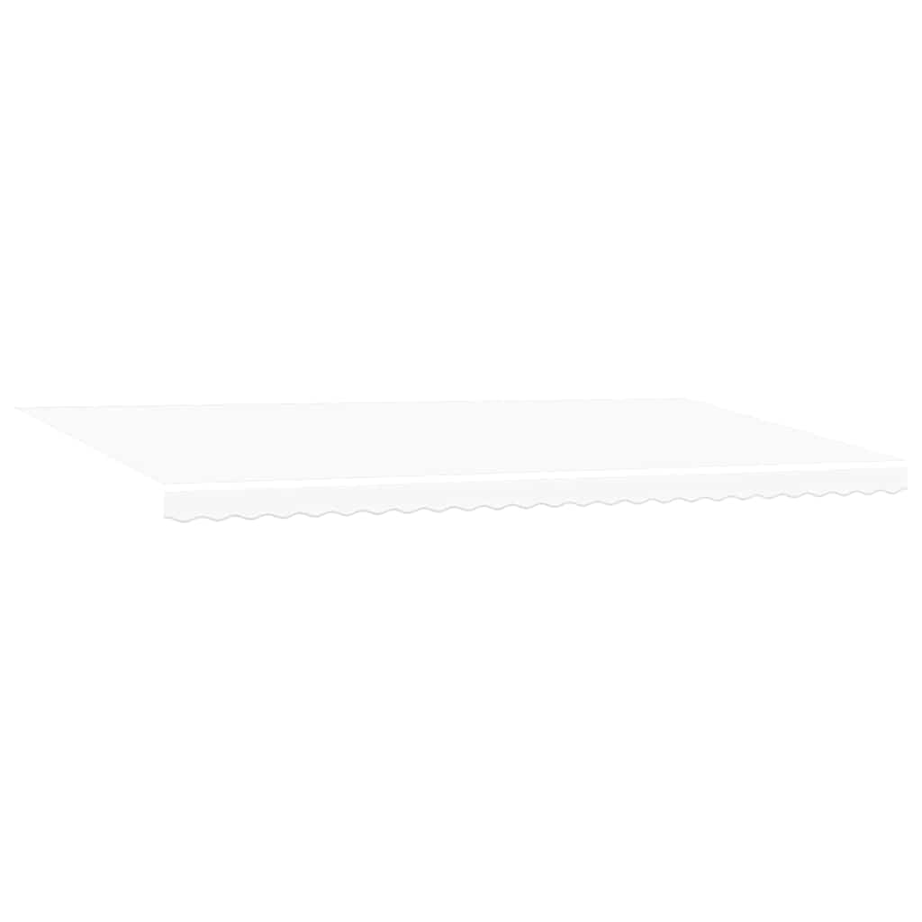 Inklapbaar Zonnescherm Wit 600 × 350 Cm Stof En Staal