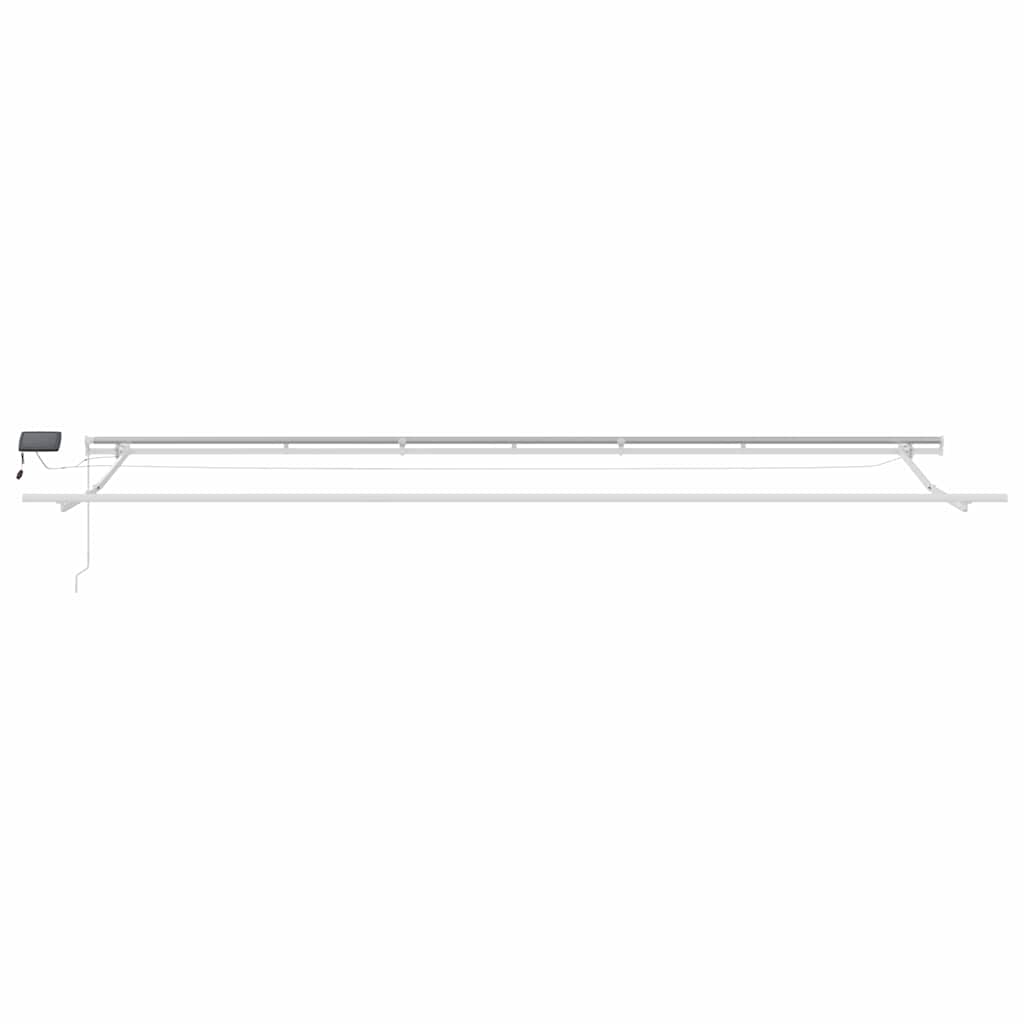 Inklapbaar Zonnescherm Wit 600 × 350 Cm Stof En Staal