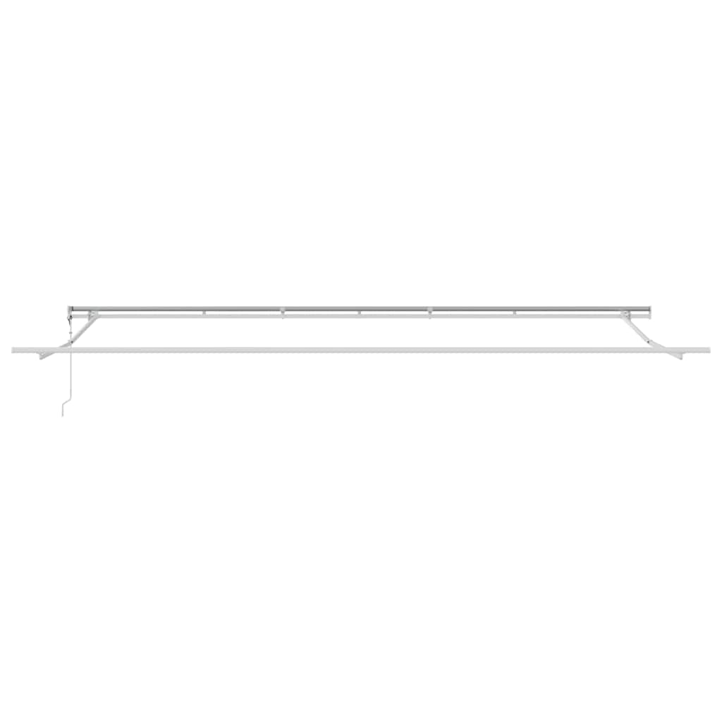 Inklapbaar Zonnescherm Wit 600 × 350 Cm Stof En Staal